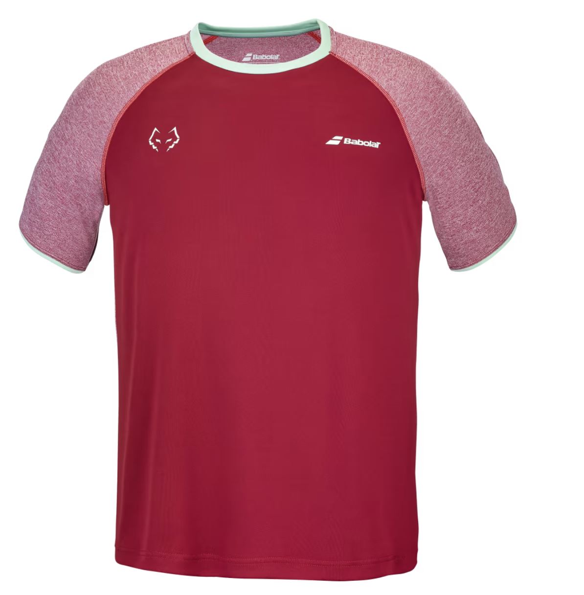 Babolat Crew Neck T-shirt Juan Lebron i Rød Dahlia