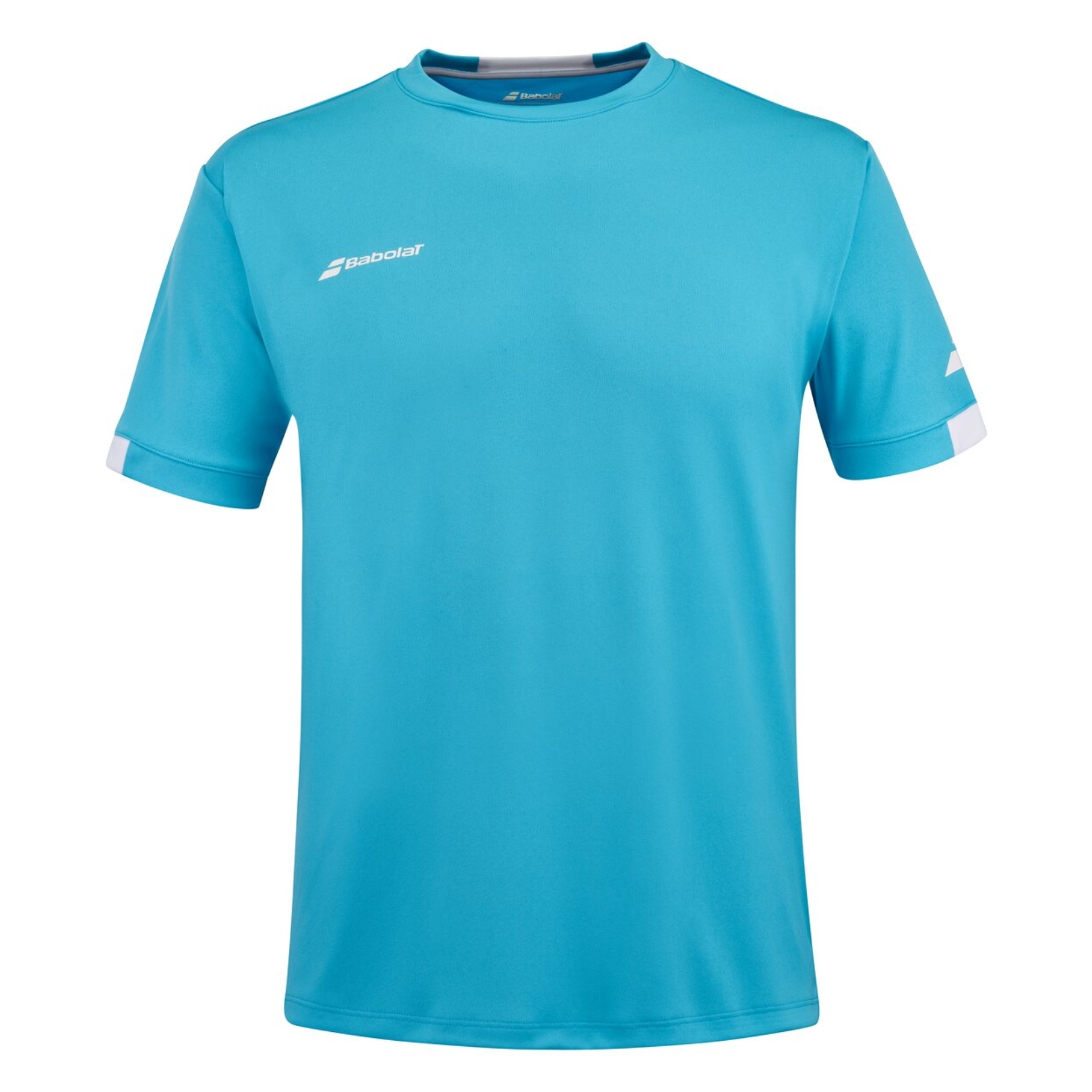 Babolat Play Crew Neck T-shirt – Cyan Blå Tilbud!