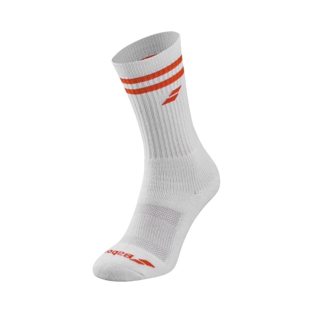 Babolat Team Single Socks Men  White Cherry Tomato  39-42