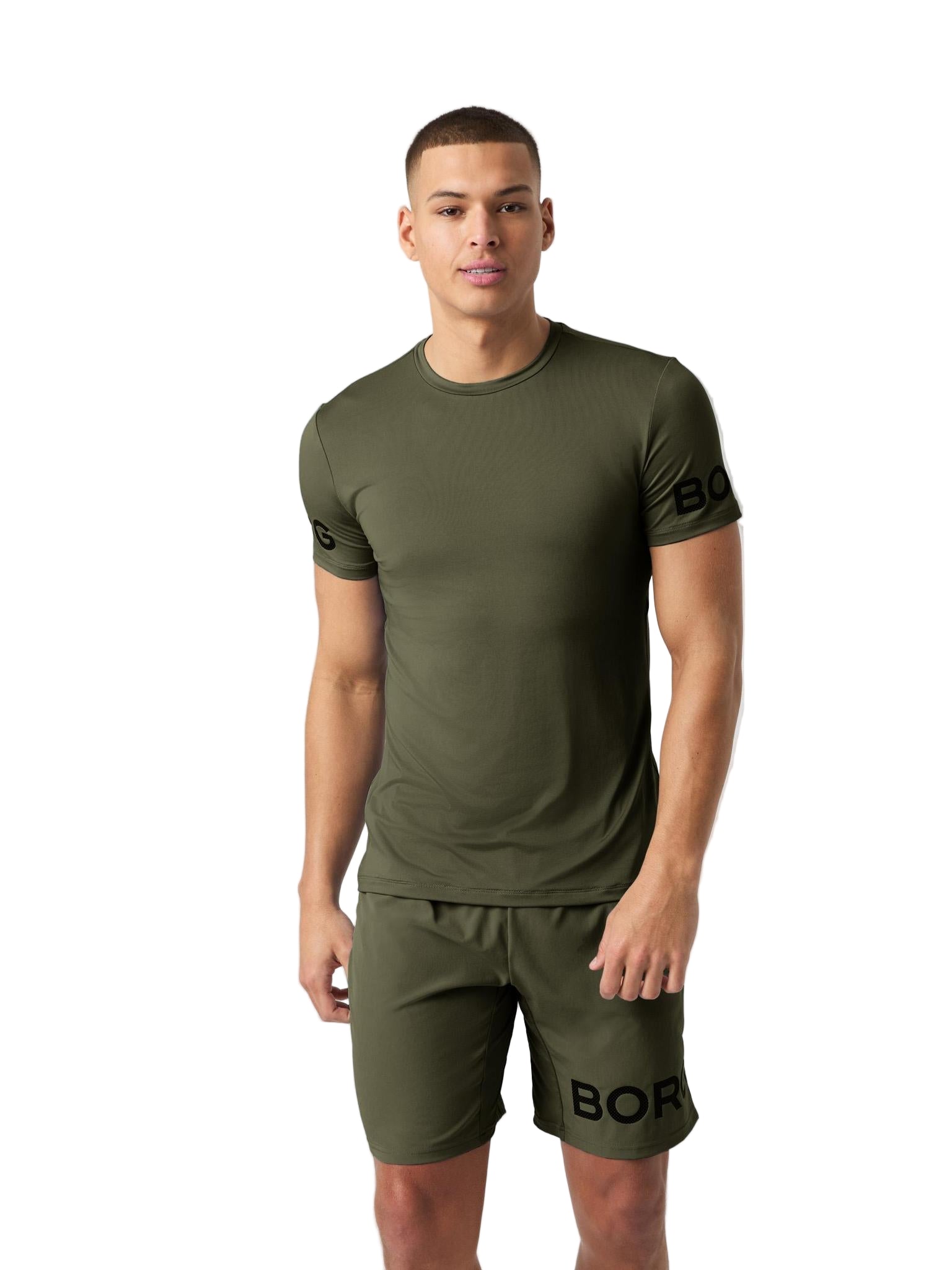 Björn Borg T-shirt i Army - Ideel til Padeltræning