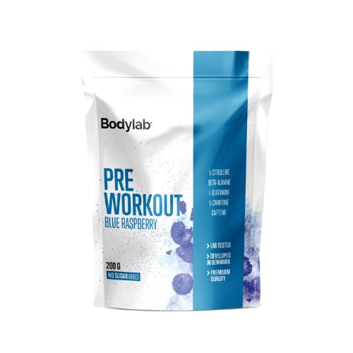 Bodylab Preworkout 200 - Blå Hindbær Tilbud!