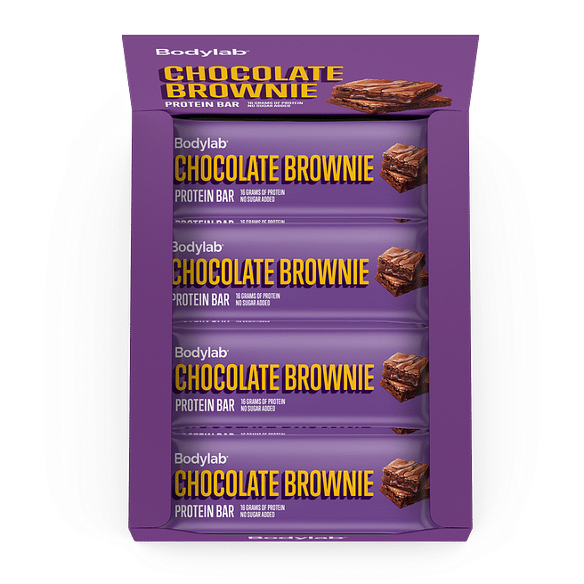 Bodylab Proteinbar 12 x 55 g - Chokolade Brownie tilbud