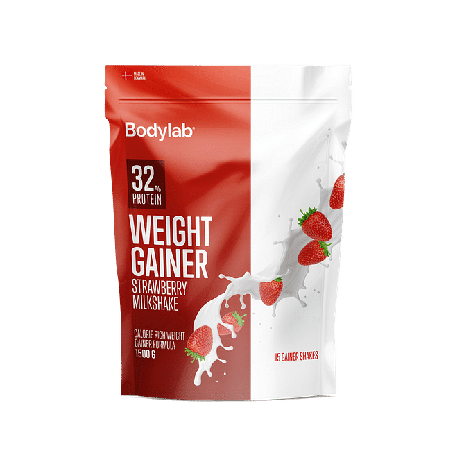 Bodylab Weight Gainer 1500 g - Jordbær Milkshake Tilbud