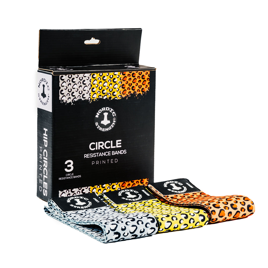 Booty Bands 3-Pack med Leopard Print - Effektive Træningselastikker