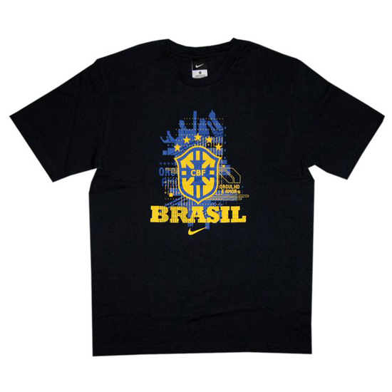 Brasilien Nummer 10 T-shirt VM 2010 - Mørkeblå tilbud