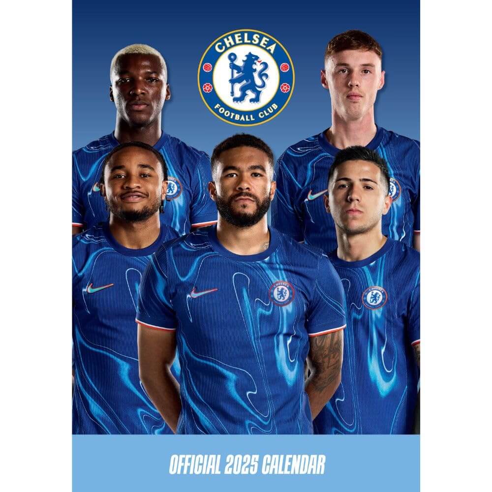 Chelsea FC 2025 A3 Vægkalender med Stjerner