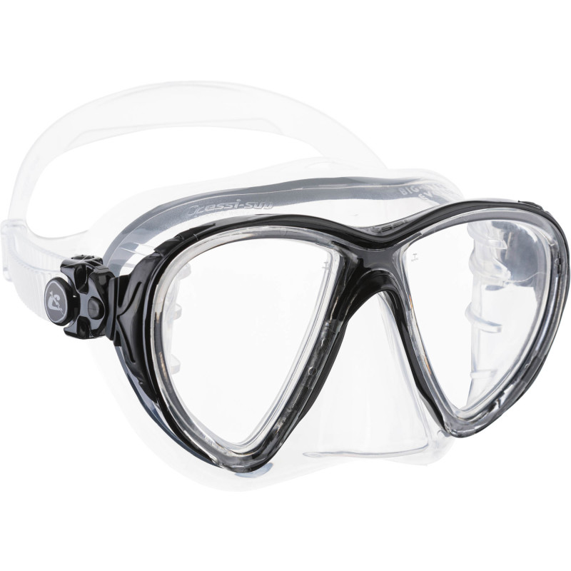 Cressi Big Eyes Evolution Dykkermaske Klar   Sort