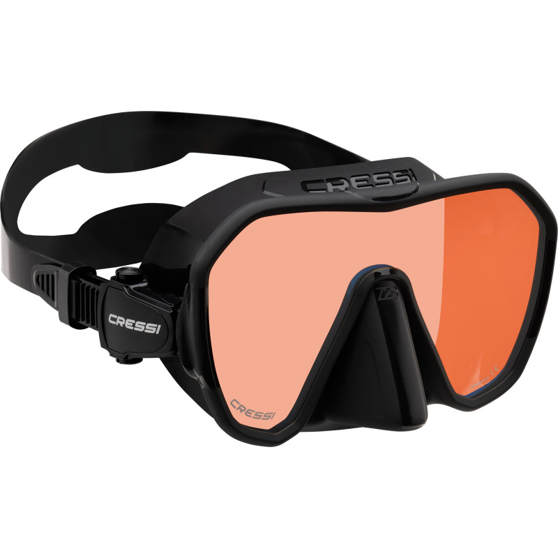 Cressi Z2s Dykkermaske Sort   Blå   Orange Glas
