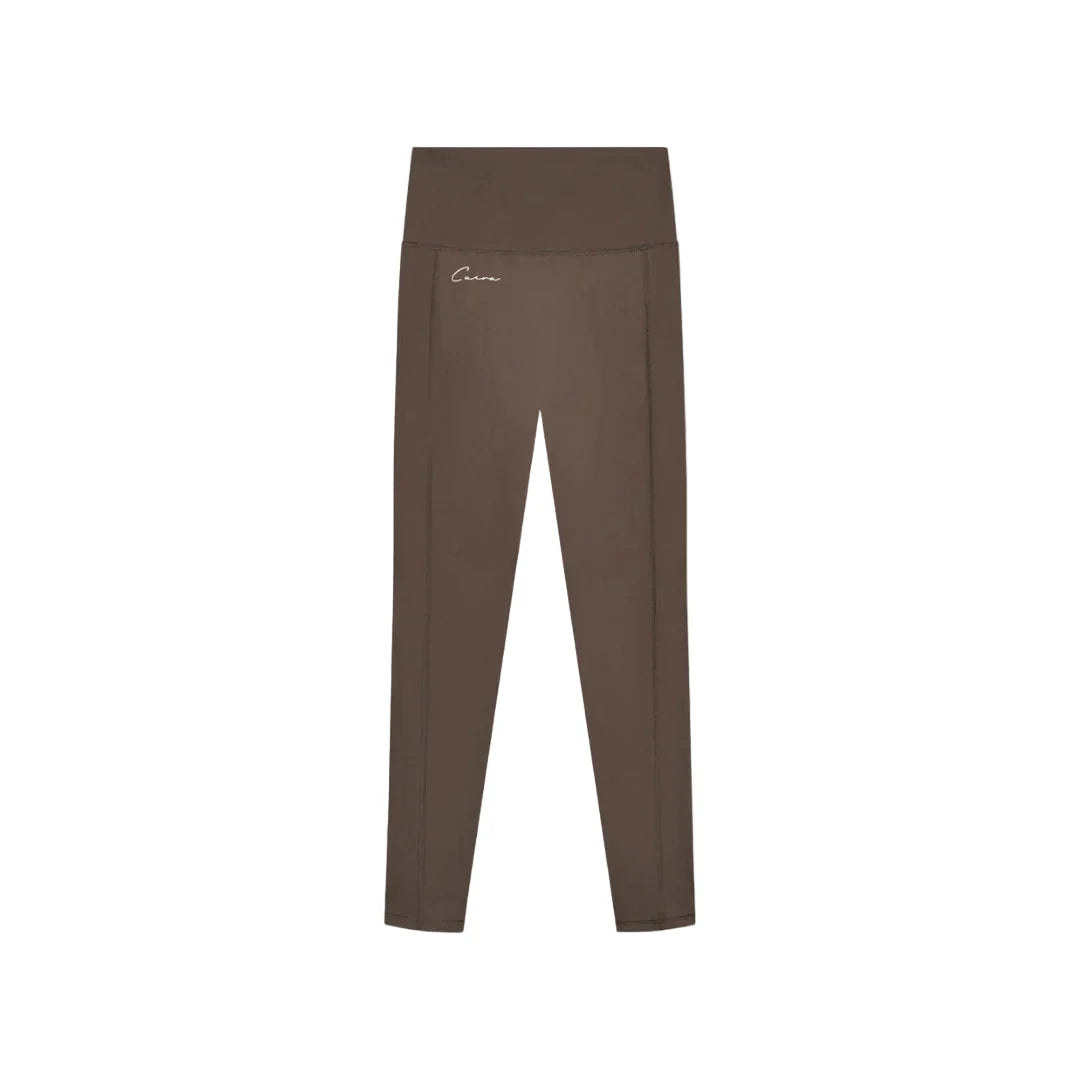Cuera Active Logo Tights Long - Mørkebrun Padelstil