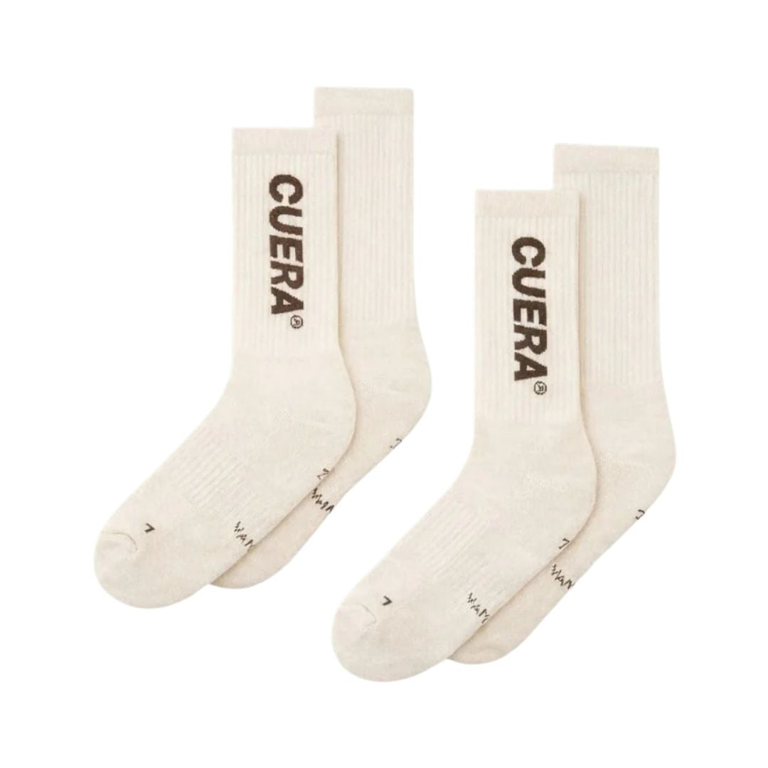 Cuera Padel Strømper   -pak  Off-white Dark Brown  36-40