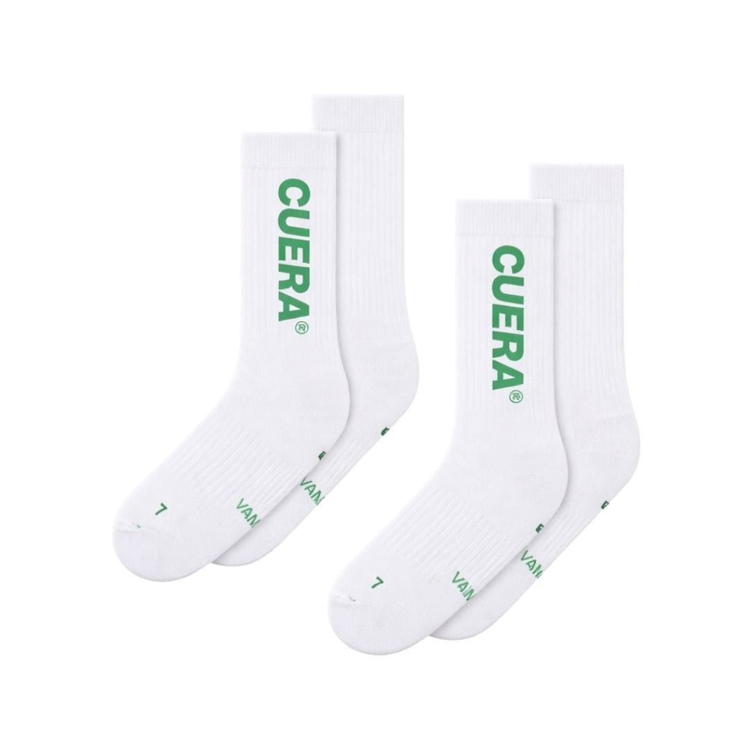 Cuera Padel Strømper   -pak  White Green  36-40