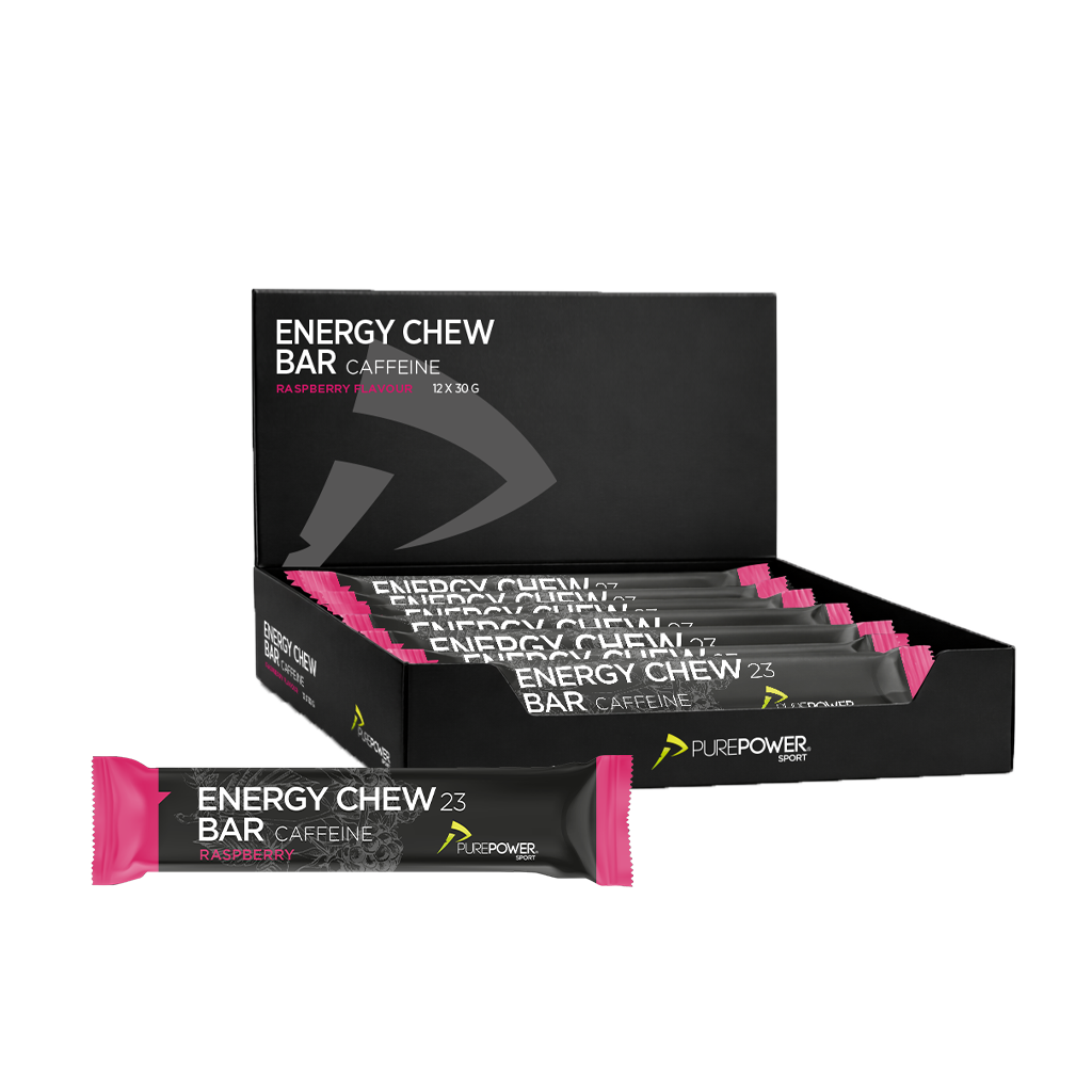 Energy Chew Bar Koffein Hindbær 12   30