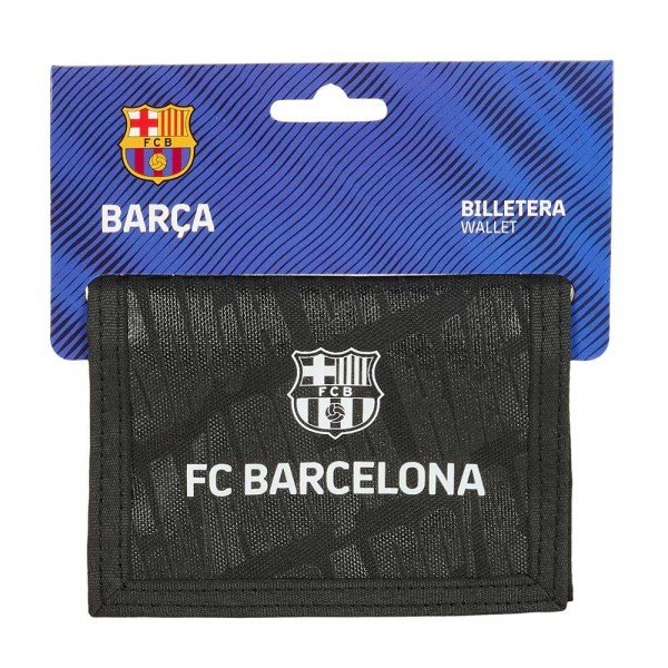 Fc Barcelona Wallet Black-silver-one-size