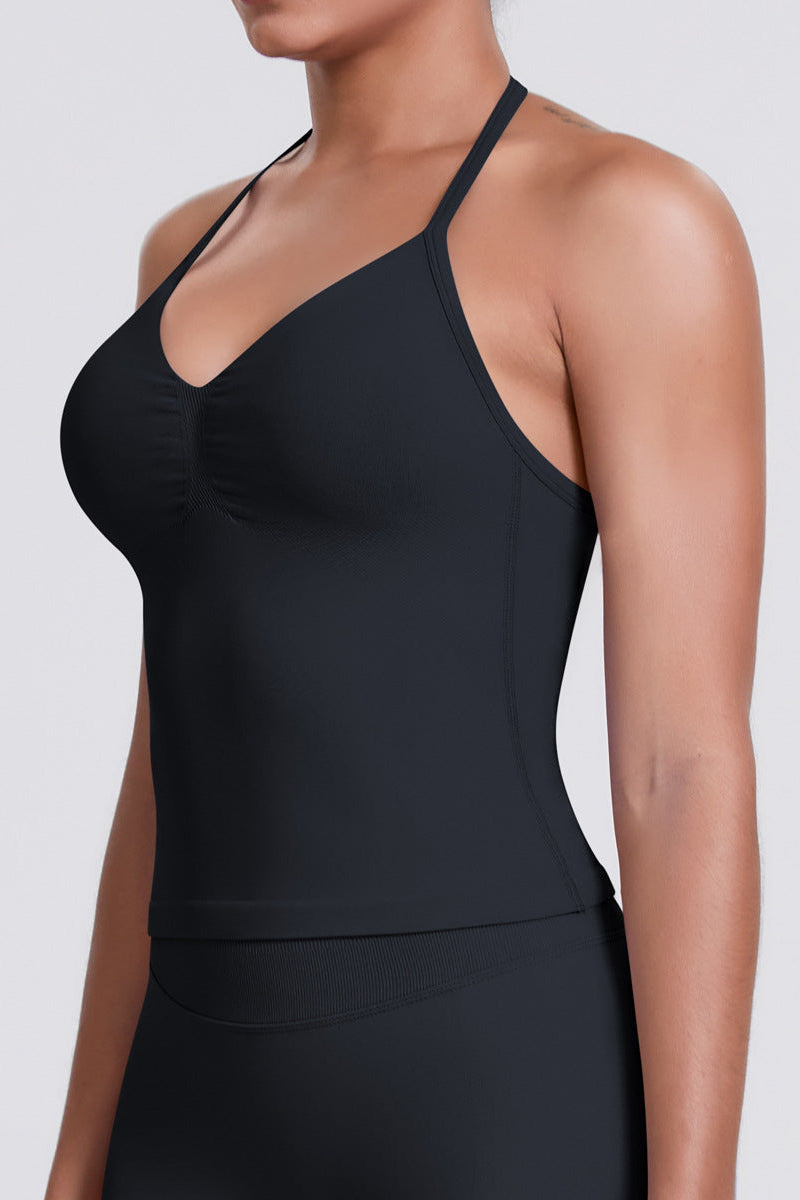 Flextone Halter Sports Top Black Small   Black