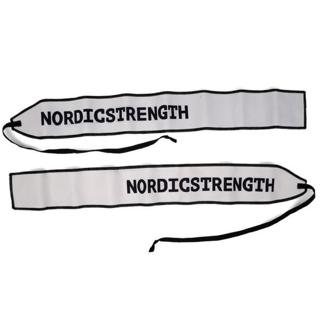Håndledsstøtte i Nylon fra Nordic Strength - Hvid tilbud!