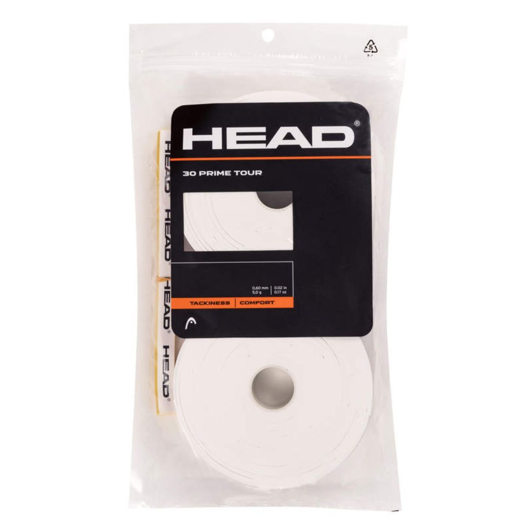 Head Prime Tour Overgrip 30-pak - Hvid Tilbud!
