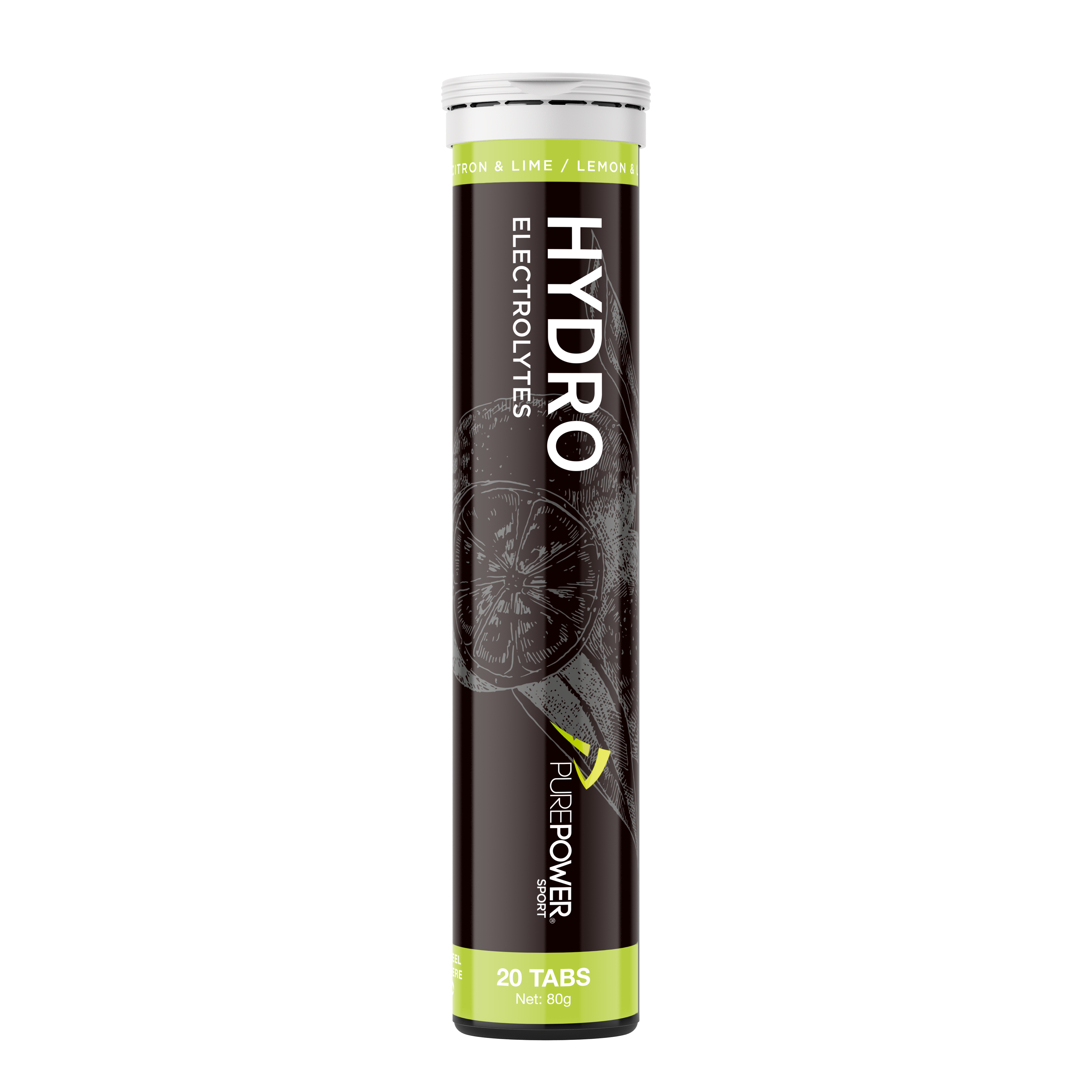Hydro Lemon Lime 20 Tabs – Forfriskende elektrolytdrik