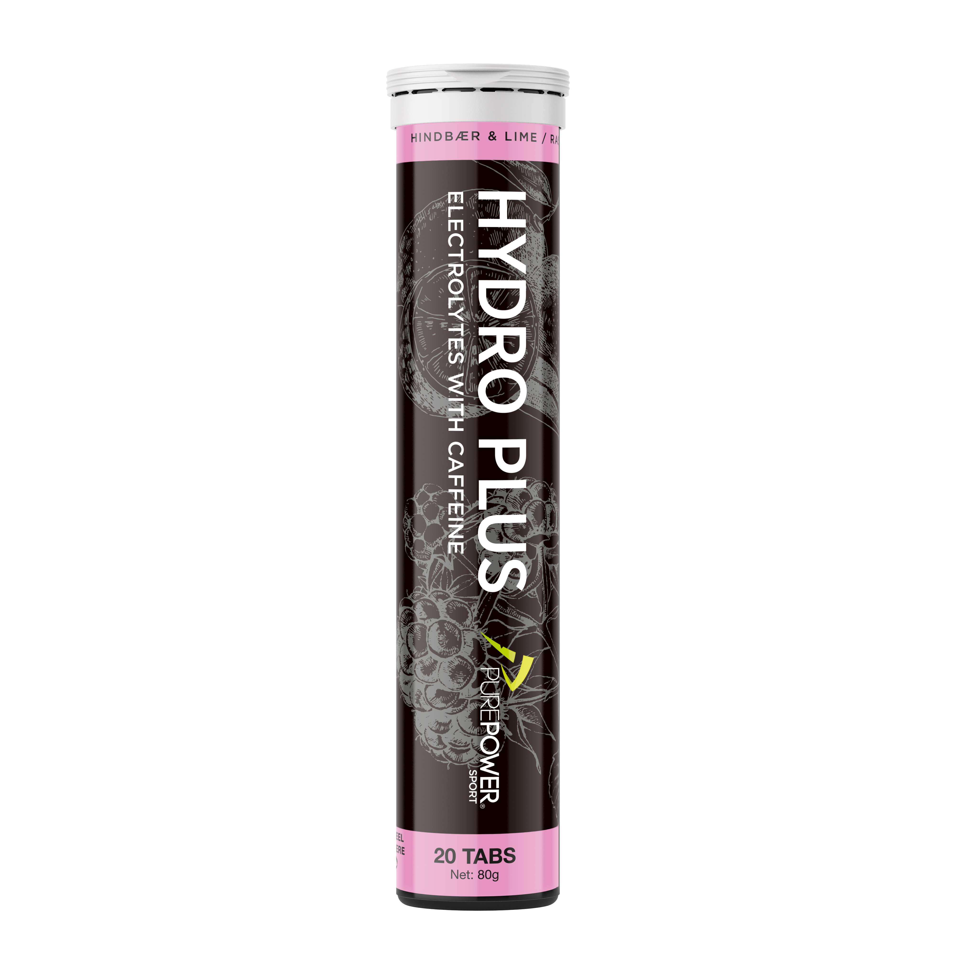 Hydro Plus Hindbær Lime 20 Tabs