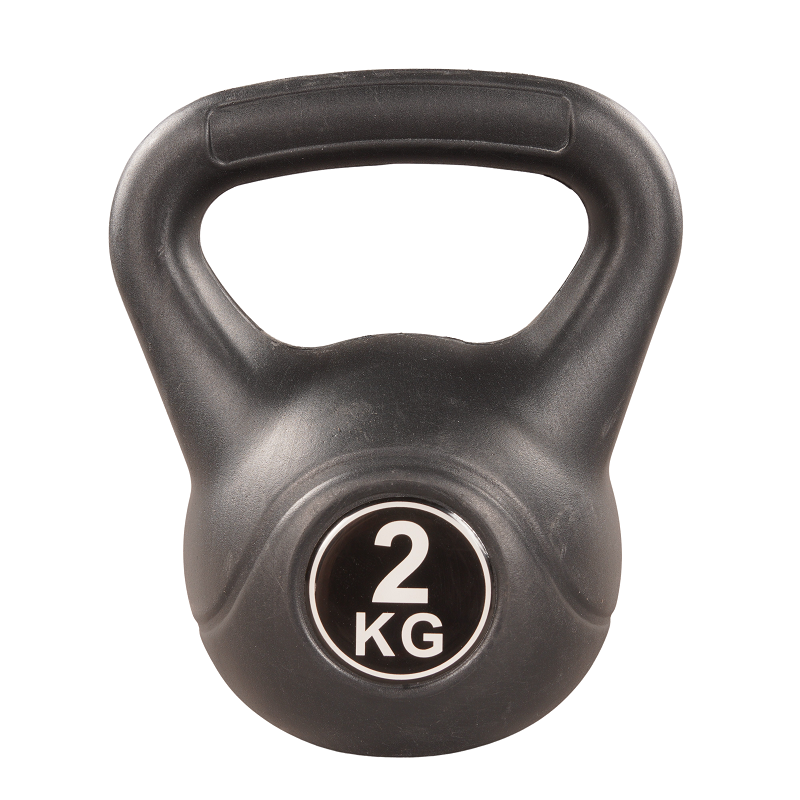 Kettlebell 2 kg i plast - Effektiv træning derhjemme