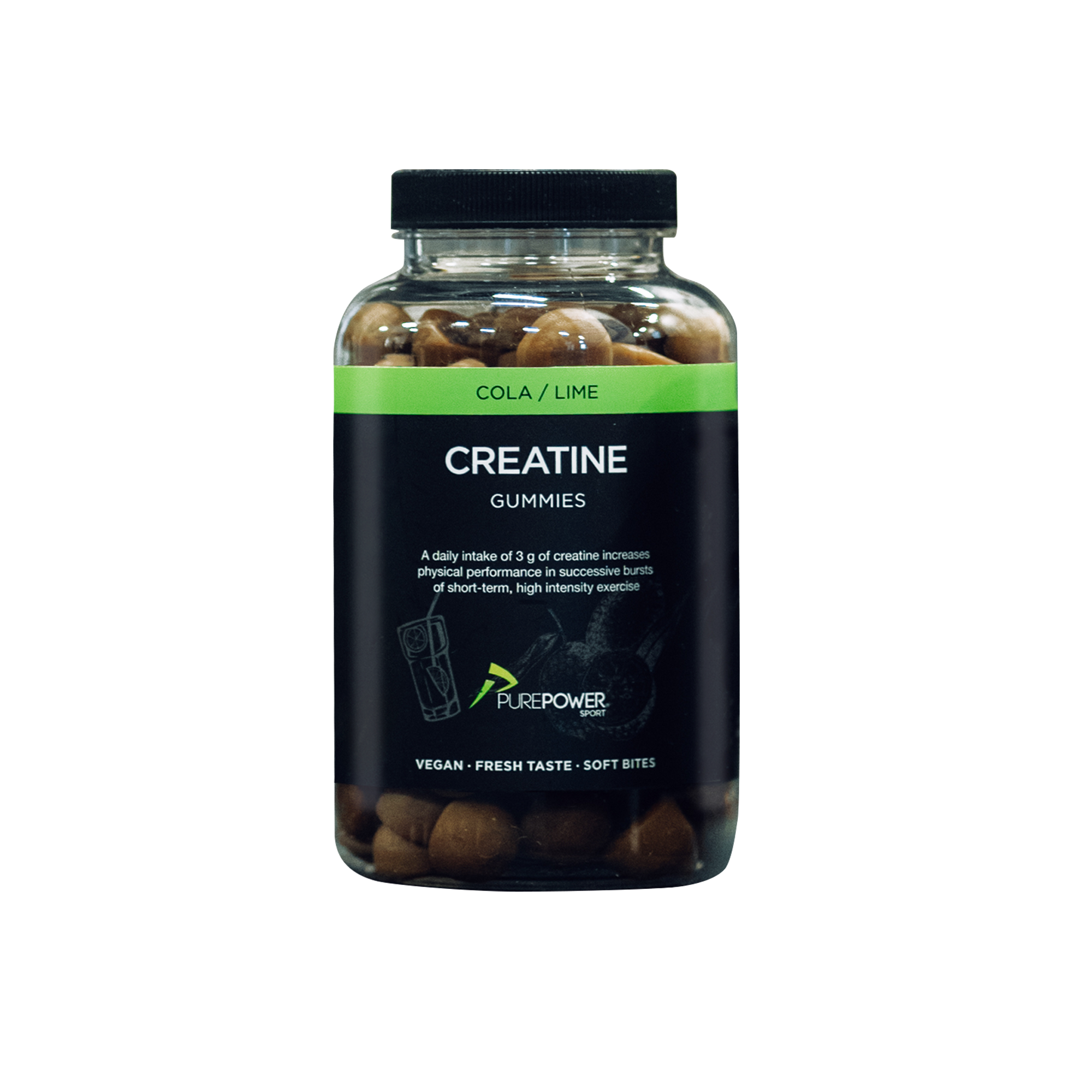 Kreatin Vingummi Cola Lime - 120 stk. til dagligt brug