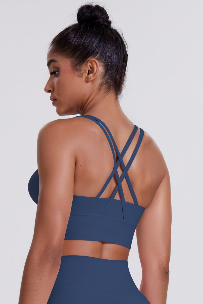 Lea Crossback Sports Bh Navy Small   Navy