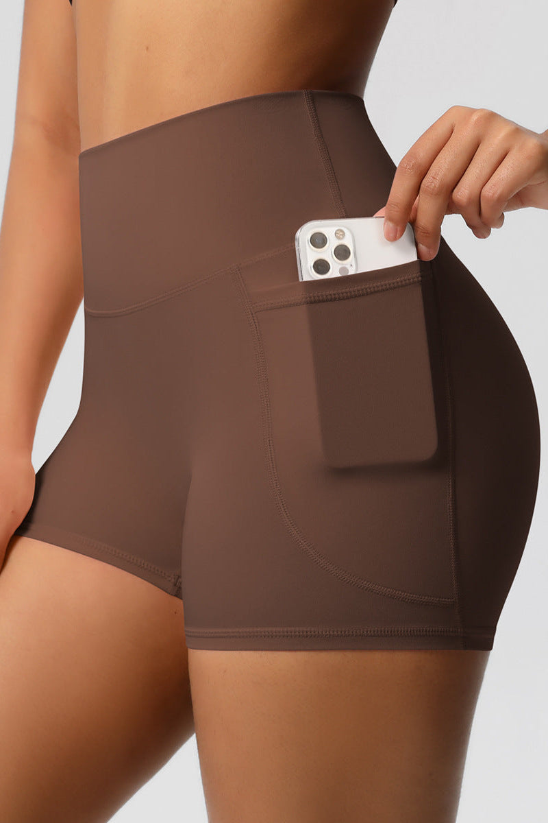 Lea Shorts Med Lommer Brown Small   Brown