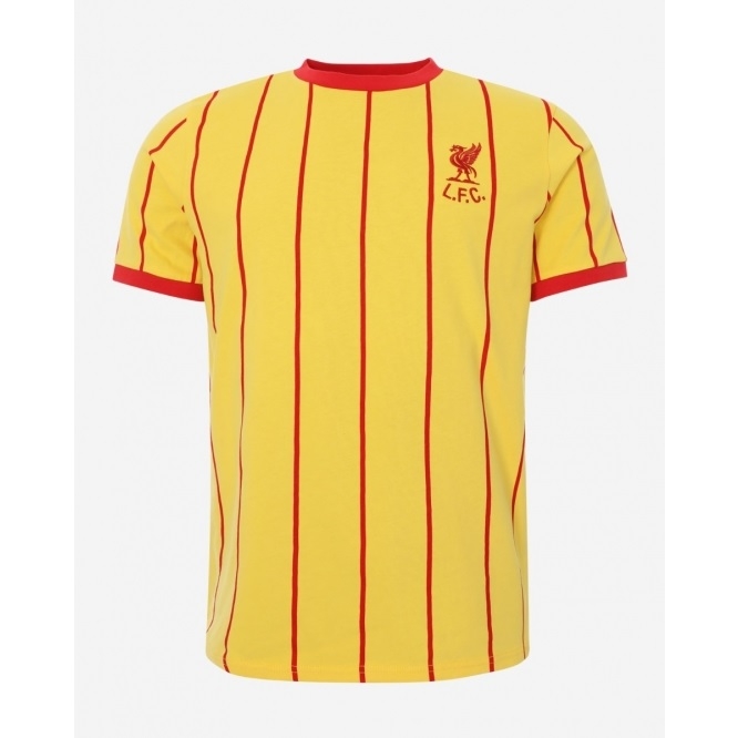 Liverpool 1982 Ude T-shirt i Gul - Herre tilbud