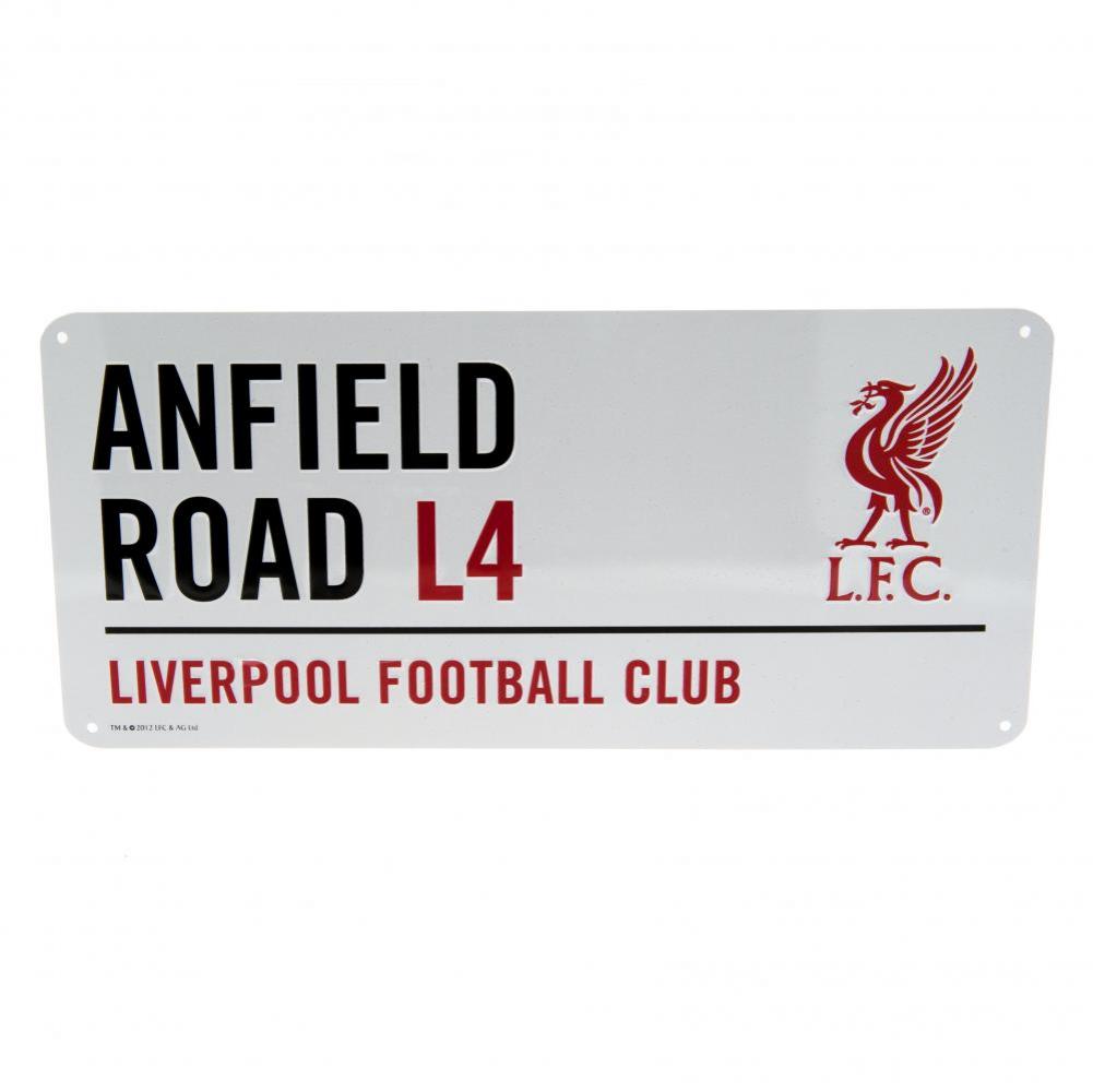 Liverpool FC Anfield Road Metal Skilt – Officiel Dekoration