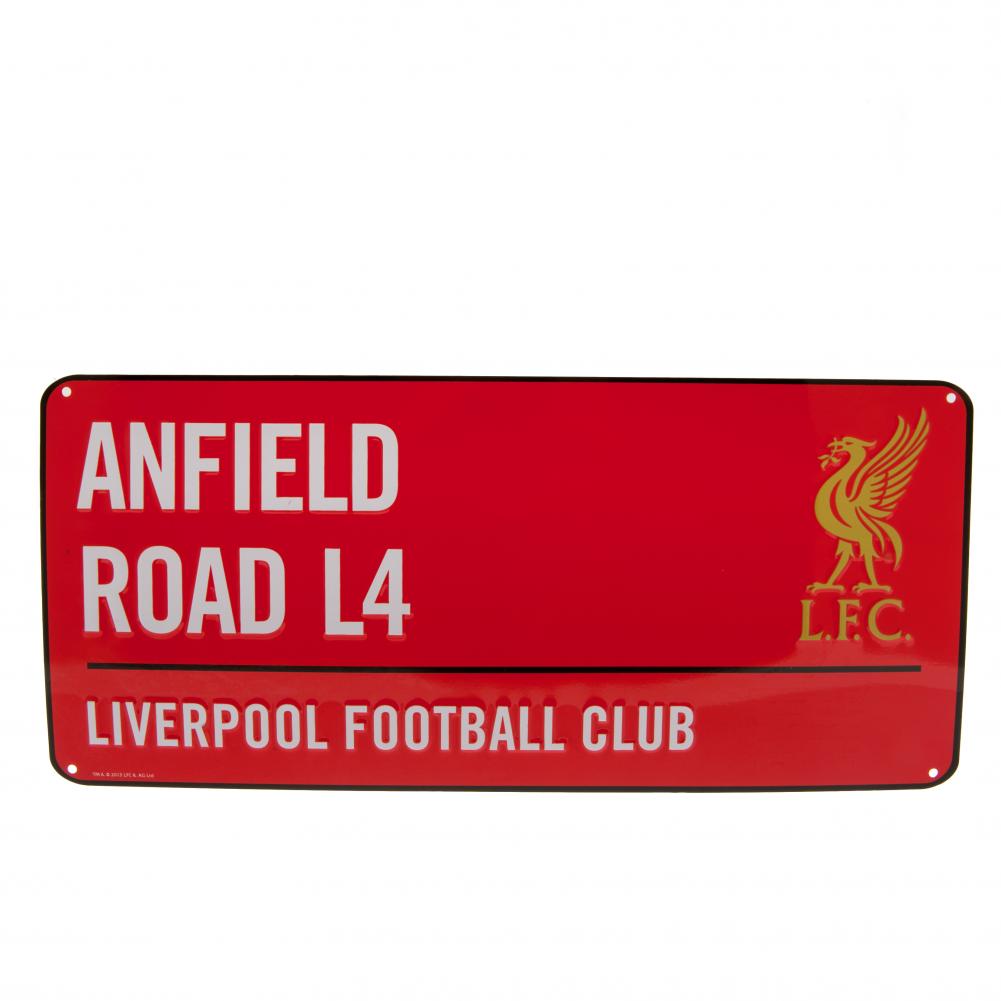 Liverpool FC Anfield Road Metalskilt - Officiel Fanartikel