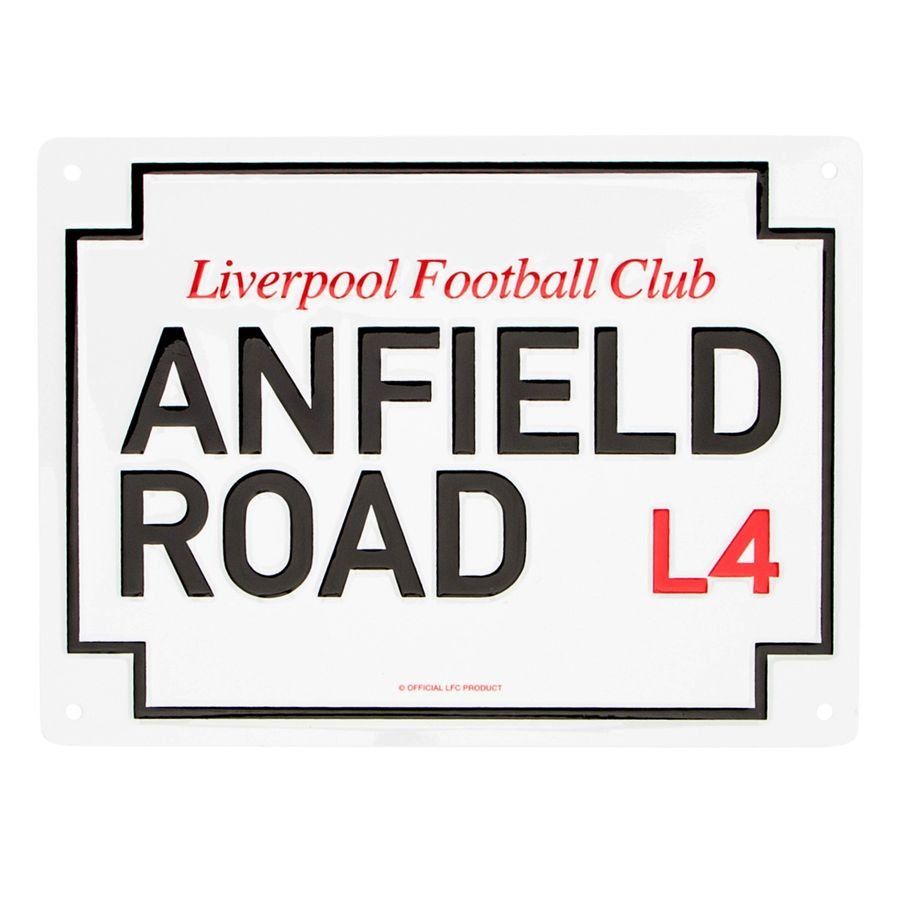 Liverpool Fc Anfield Road Skilt  Metal