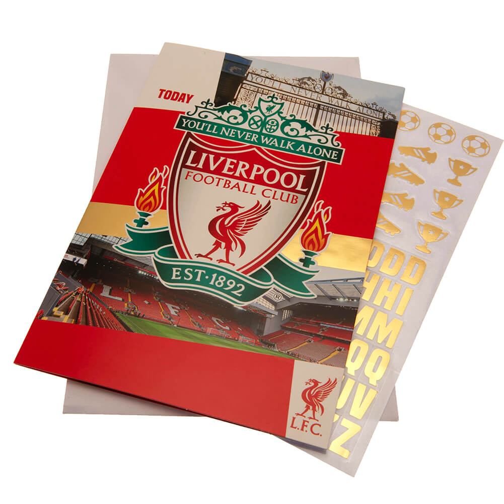 Liverpool FC Fødselsdagskort med Klistermærker