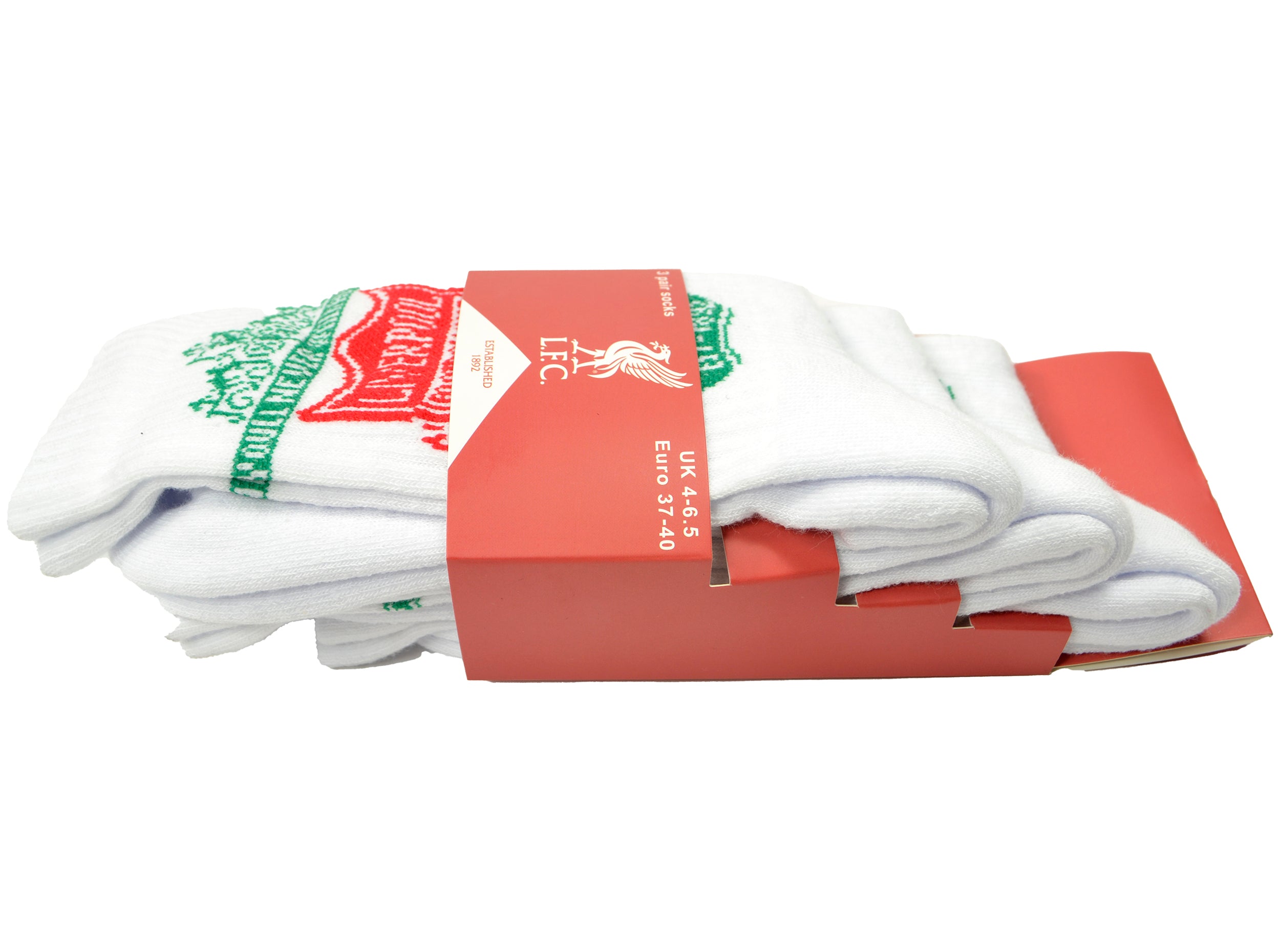 Liverpool Fc Liverpool Fc Sports Sokker   -pak  Hvid Rød  Uk 811   Eu 4246  Voksen