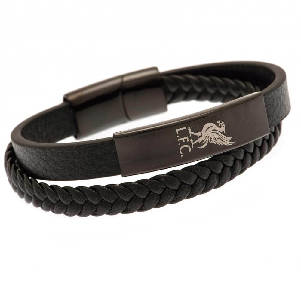 Liverpool FC Sort Læderarmbånd - Klubstolthed i Stil