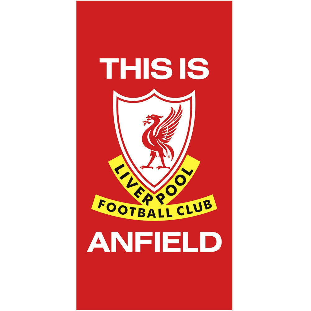 Liverpool FC This Is Anfield Håndklæde - Officiel Fanartikel