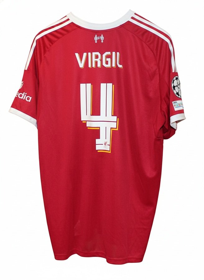 Liverpool Home Jersey 2025 26 Virgil   Error  -
