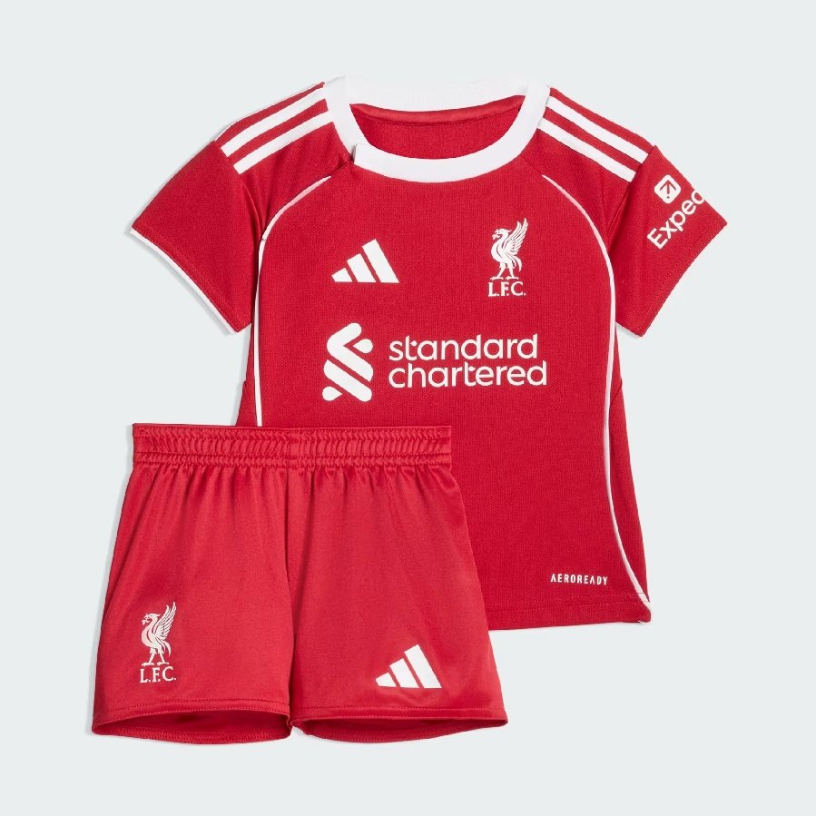 Liverpool Hjemmesæt 2025/26 til Baby - Officiel Merchandise