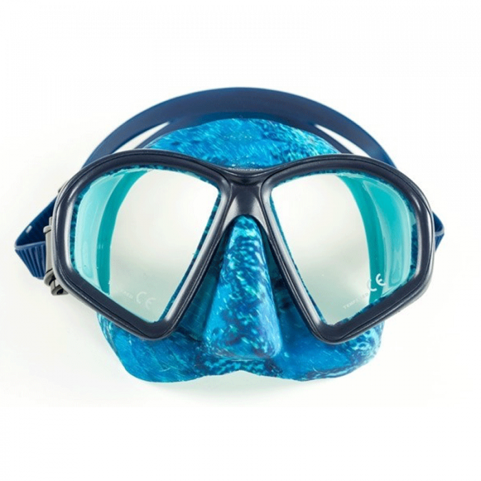 Scorpena M2 UV-jagtmaske i Blå Camo – Ideel til Dykning!