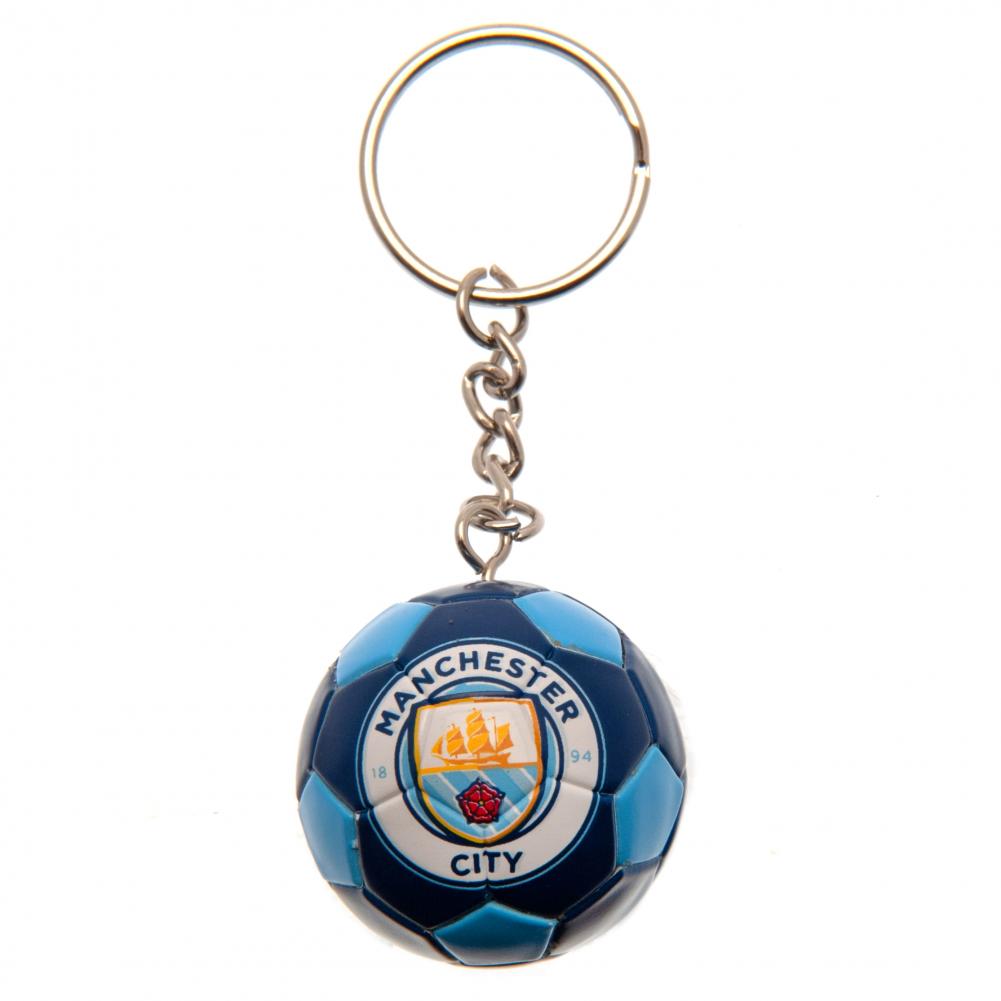 Manchester City FC Fodbold Nøglering - Officiel Merchandise