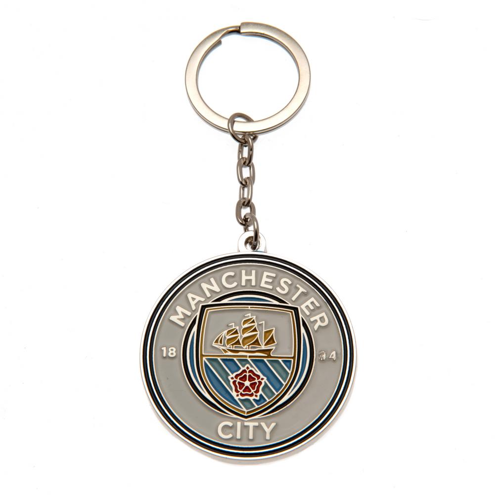 Manchester City FC Nøglering - Officiel Metal Nøglering