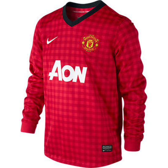 Manchester United Hjemme Trøje 2012/13 til Børn - Lange Ærmer