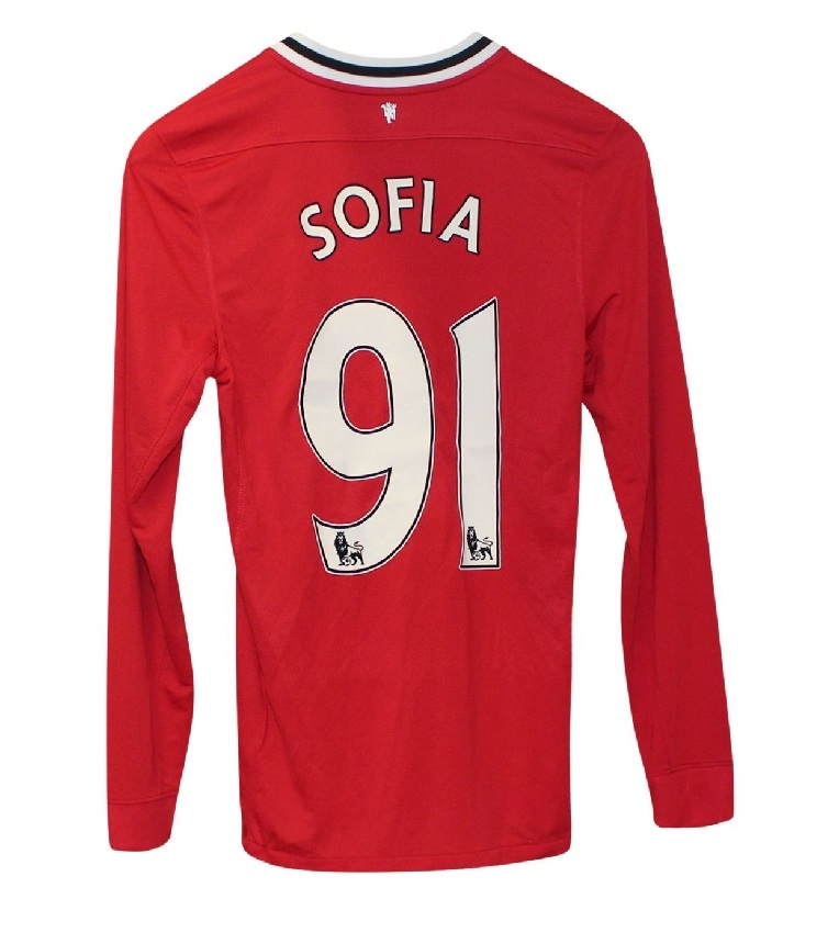 Manchester United Home Jersey     2011 12 Sofia 91-