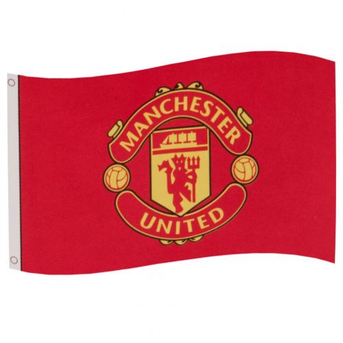 Manchester United Logo Flag - Officielt Licensprodukt