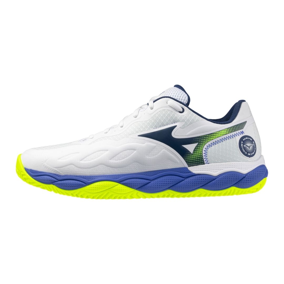 Mizuno Wave Enforce Court Cc      White Dazzling Blue Lightning Yellow  41