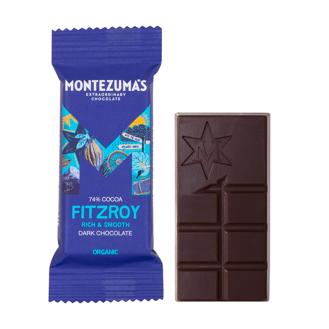 Montezumas Mini Bar – Økologisk Mørk Chokolade 74%