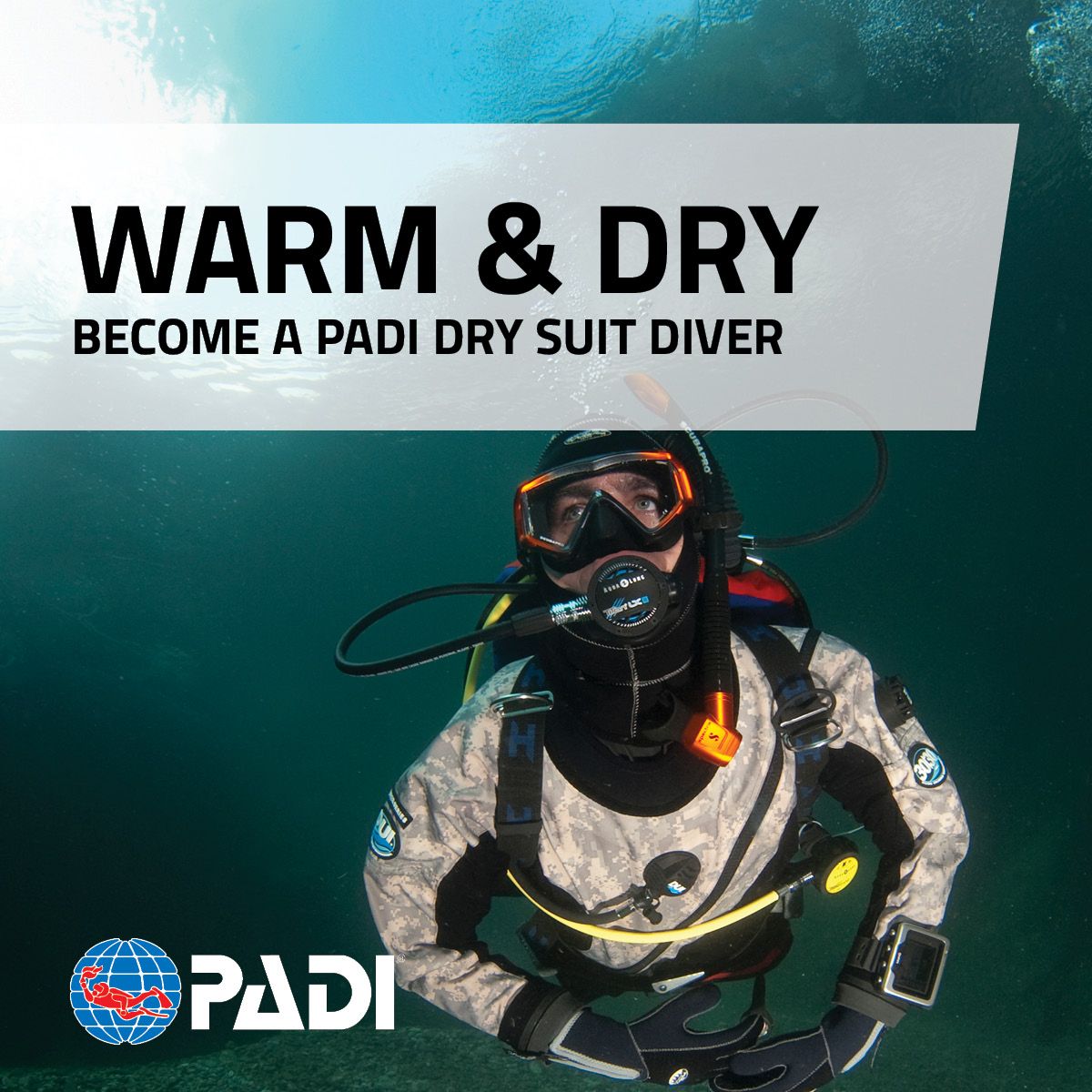 PADI Tørdragtskursus – Dyk hele året med frihed!