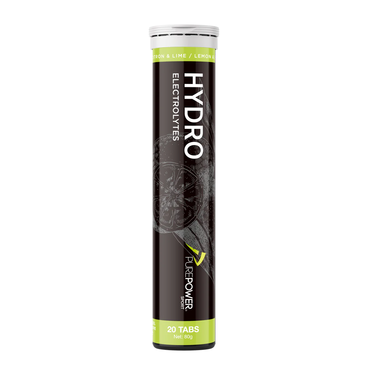 Purepower Hydrotabs Elektrolytter med Lemon Limesmag 20 stk.