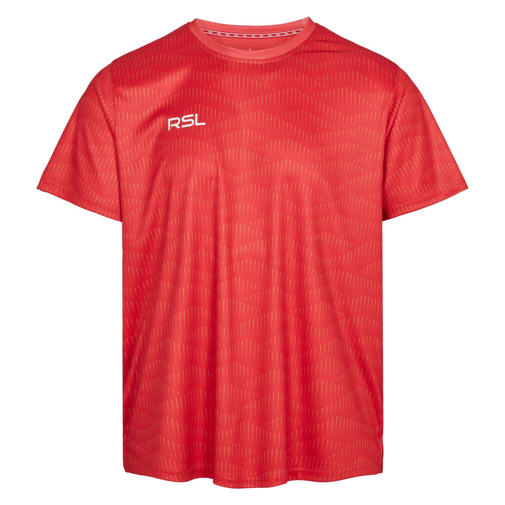 Rsl Leonardo Junior Badminton T-shirt i Rød/Guld - Udsalg!