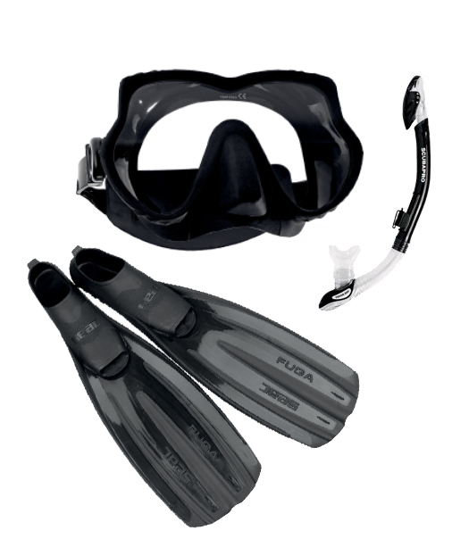 Scubapro Snorkelsæt Platin med Finner – Ideelt til Dykning
