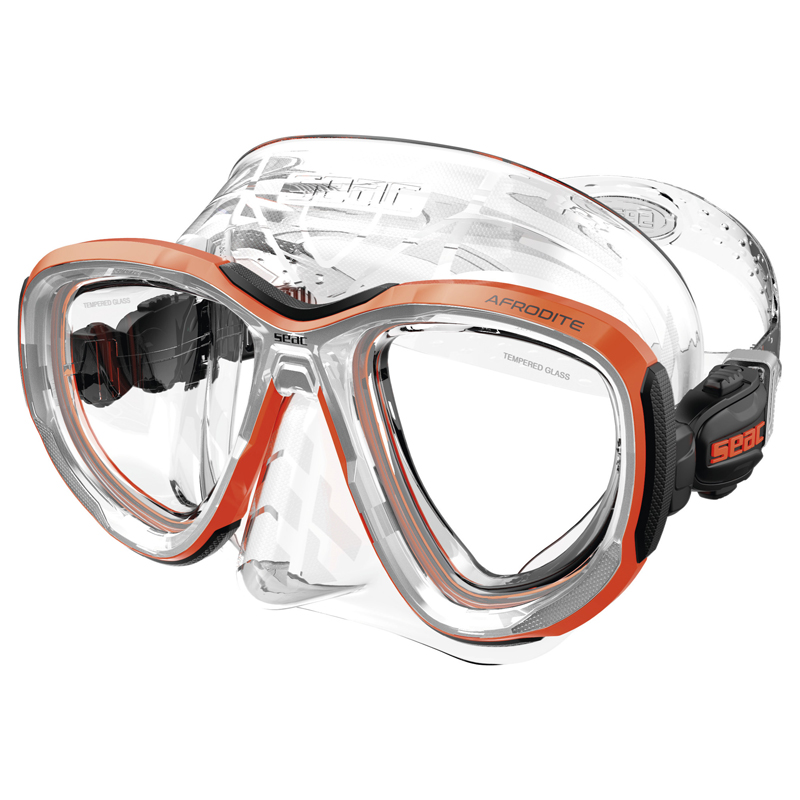 Seac Afrodite Asian Fit Dykkermaske   Kl Orange