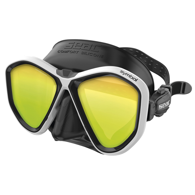 Seac Dykkermaske Symbol Asian Fit Spejlglas      Bl Hvid